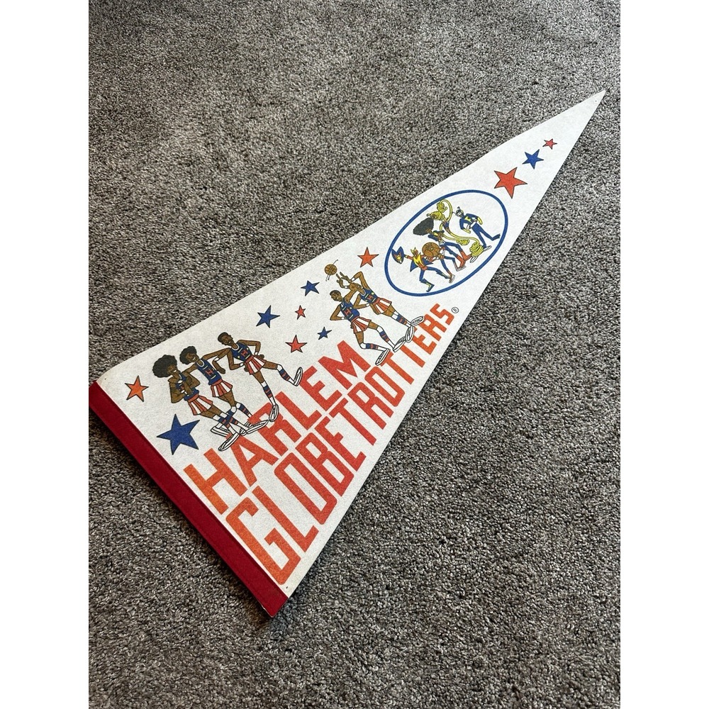 Harlem Globetrotters Vintage 30" Felt Basketball Pennant
